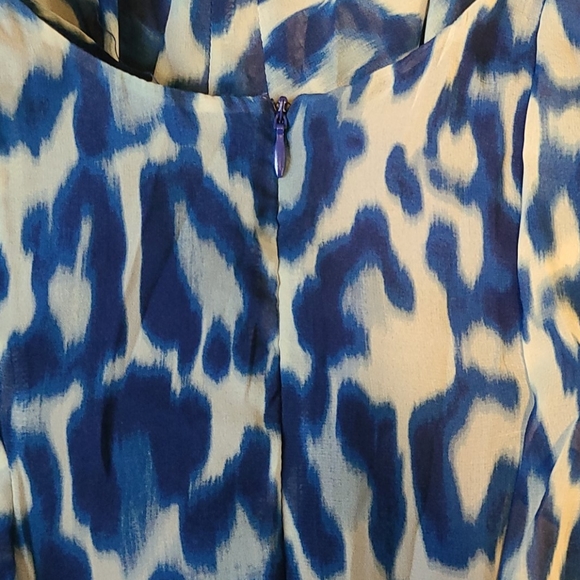 Jessica Simpson Blue Leopard Lemoore Ruffle - Picture 12 of 12